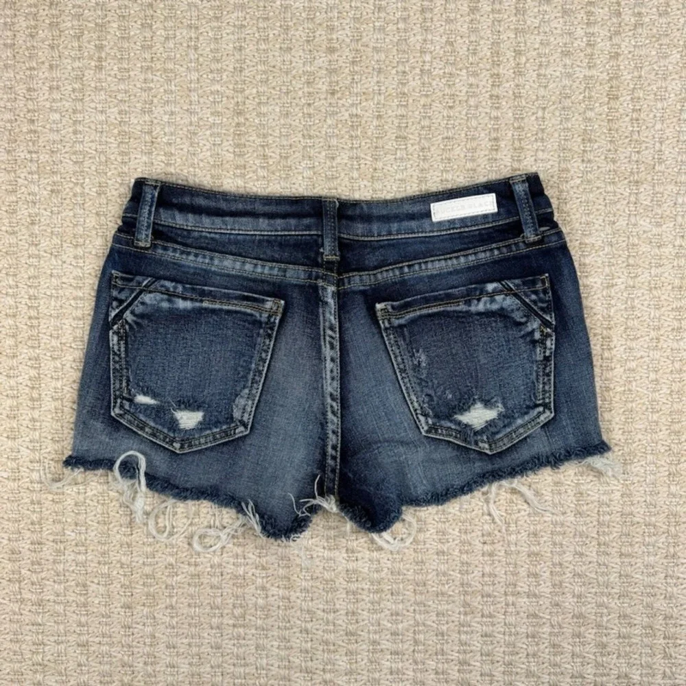 Buckle Black Womens Shorts 25 Denim Cutoff Low Rise Distressed‎ Y2K